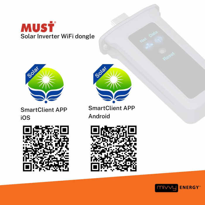 WiFi Plug14 Dongle pro měniče MUST APP QR