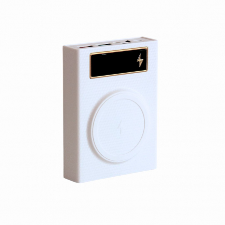DIY wireless magnetic power bank 4×18650, white