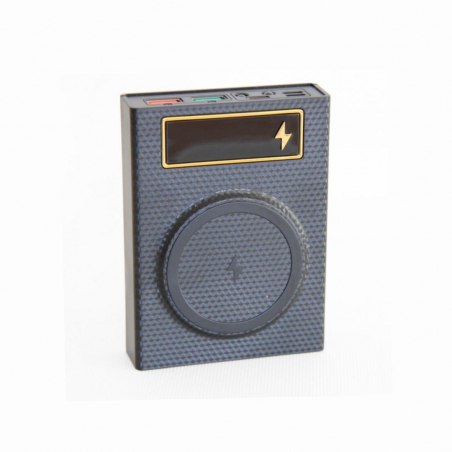 DIY wireless magnetic power bank 4×18650, black