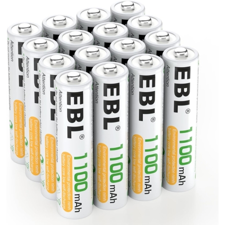 EBL nabíjecí micro AAA baterie typ NI-MH 1100mAh 1,2V - 16ks