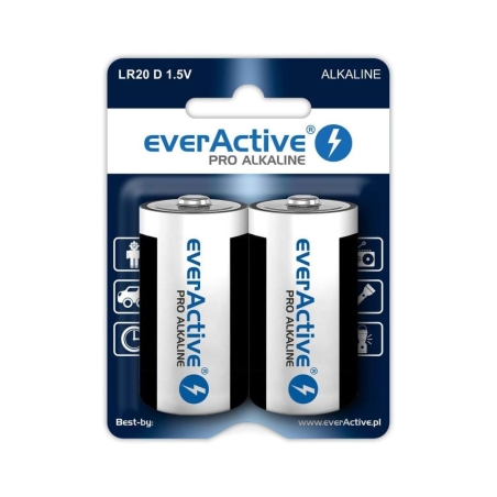 everActive alkalické D baterie Mono LR20 1,5V - 2ks v blistru