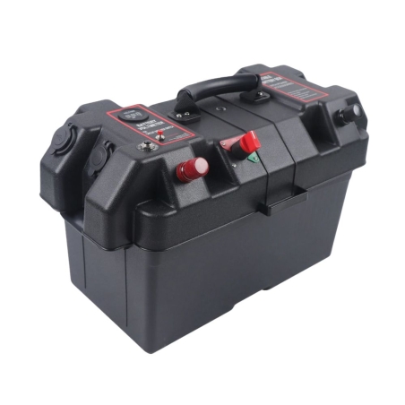 Battery Box, 2x USB, zásuvka 12V a voltmetr
