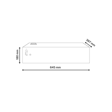 AkuBox LiFePO4 100Ah 51,2V SBS, rozmery