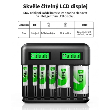 EBL Battery charger for AA AAA C D NI-MH batteries