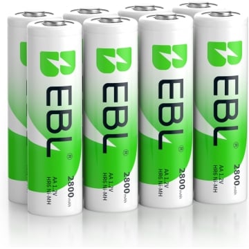 EBL rechargeable AA battery 2800mAh 1,2V Mignon - 8pcs
