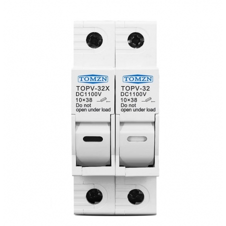 Pojistkový odpínač TOMZN DC 2P 1100V pro 10x38mm