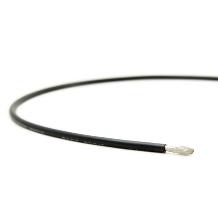 Jemně laněný kabel 8AWG v silikonové bužírce černý