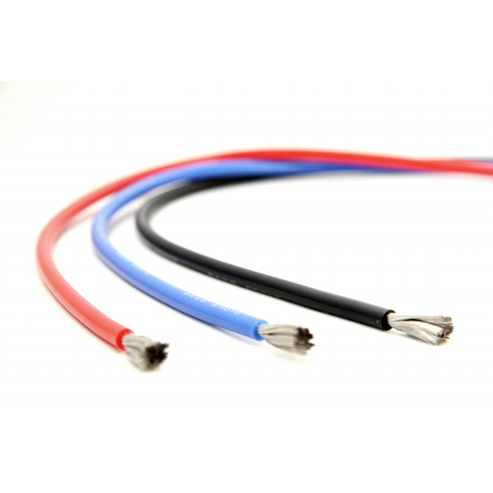Fine stranded 8AWG cable in silicone sleeve