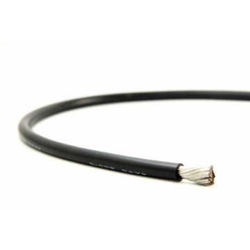Jemně laněný kabel 4AWG v silikonové bužírce černý