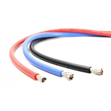 Fine stranded 4AWG cable in silicone sleeve